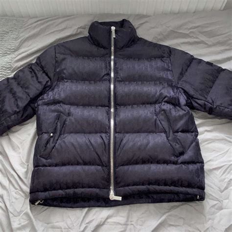 dior puffer black|Dior puffer jacket navy.